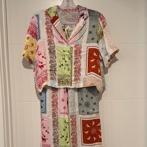 Brixton Multicolor Bandana Patchwork Shirt